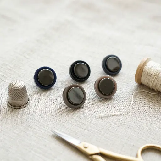 Gun BLack Plated Smooth Surface Metal Button Two Parts