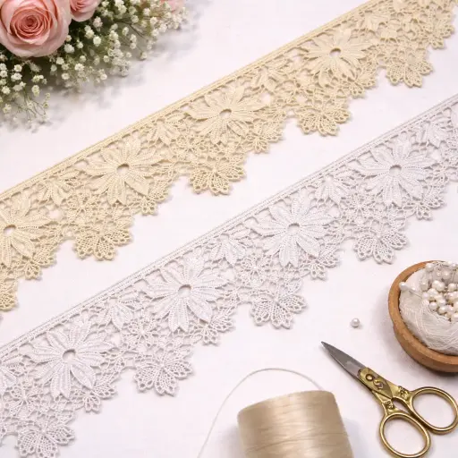 One Side Border Shuttle Lace