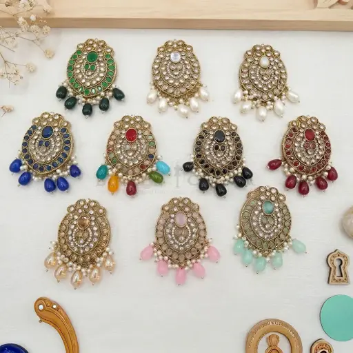 Fancy Kundan Button