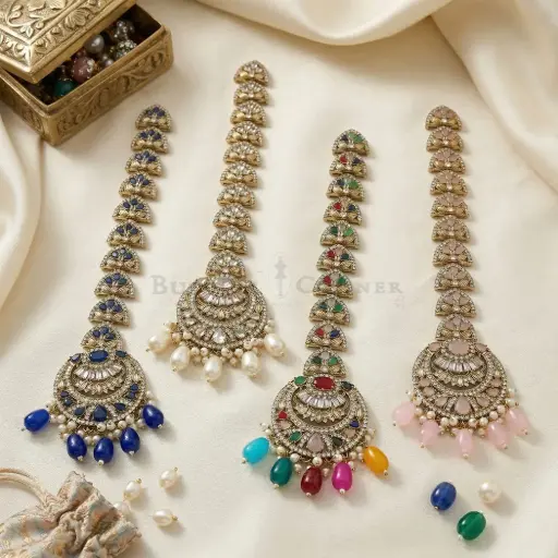 Fancy Kundan Button Patti