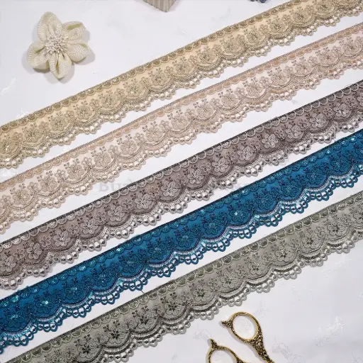 Metallic Yarn, Sequence, Shuttle Organza Lace