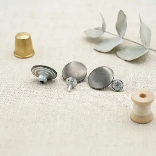 [JB11 GUN METAL] Two Part Plain Hammer-On Jean Button