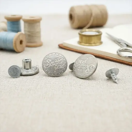 [JB12 NONTOXIC WHT MUTE] Two Part South Pole Hammer On Jean Button