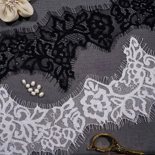 Scalloped Style Eyelash French Chantilly Lace