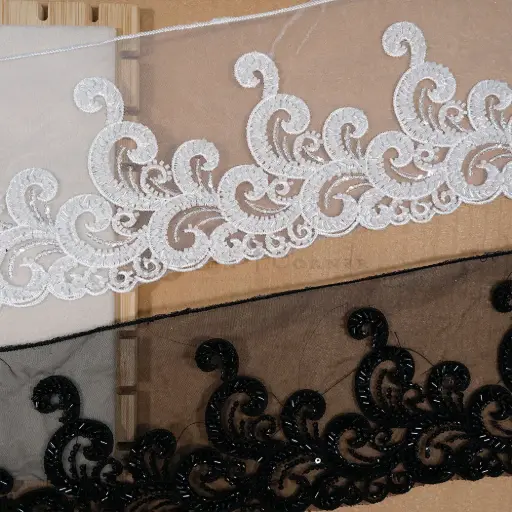 Embroidery Thread, Glass Beads, Sequence, Net Lace