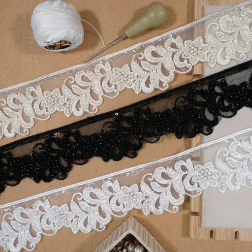 Embroidery Thread, Glass Beads, Pearl, Sequence, Lace