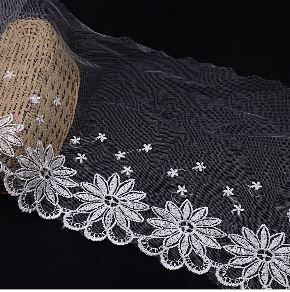 [NL60 WHITE] One Side Border Net Lace