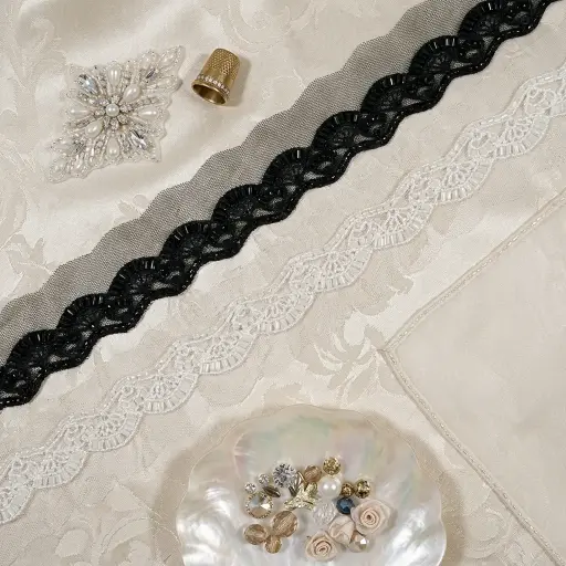 Embroidery Thread, Glass Beads, Sequence, Net Lace 