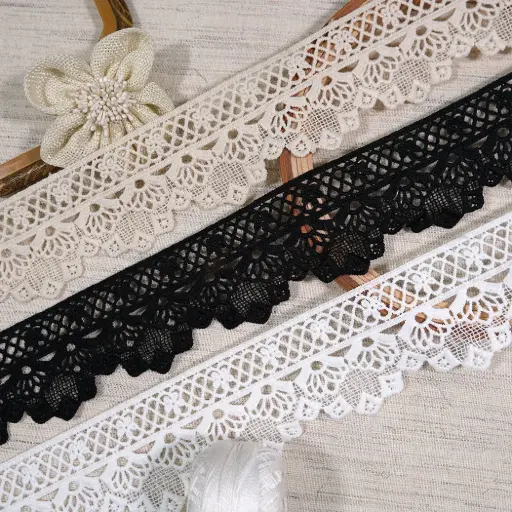 One Side Border Shuttle Lace