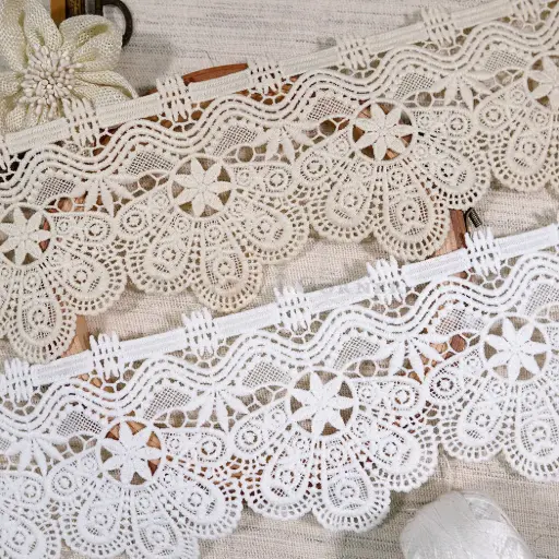 One Side Border Shuttle Lace