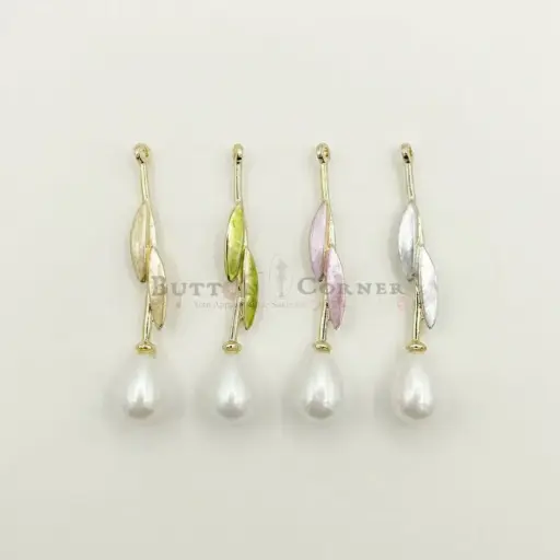 Teardrop Pearl Lily of the Valley Pendant 