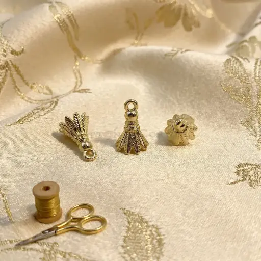 [FA754/1149 LIGHT GOLD] Light Gold Plated Badminton Shuttlecock Pendant