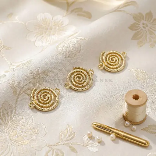 [FA761 GOLD] Swirl Spiral Pendant