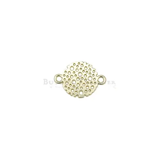 [FA763 GOLD] Honeycomb Pattern Circular Pendant
