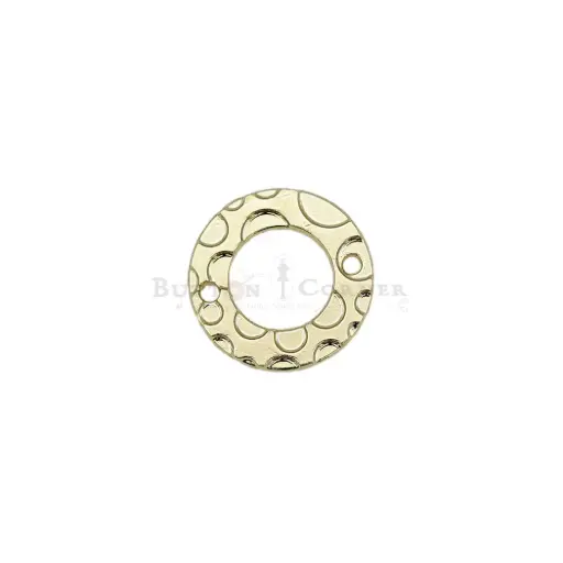 [FA764 GOLD] Two-Side Hole Crumpled Circle Connector