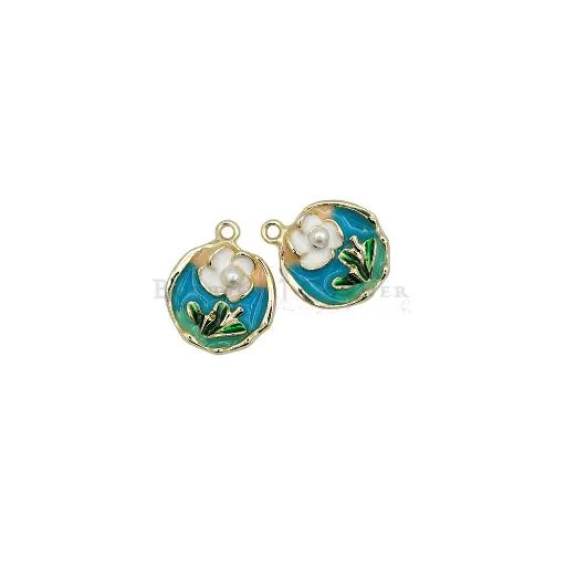 [FA769] Gold Plated Uneven Edges Classic Round Pendant