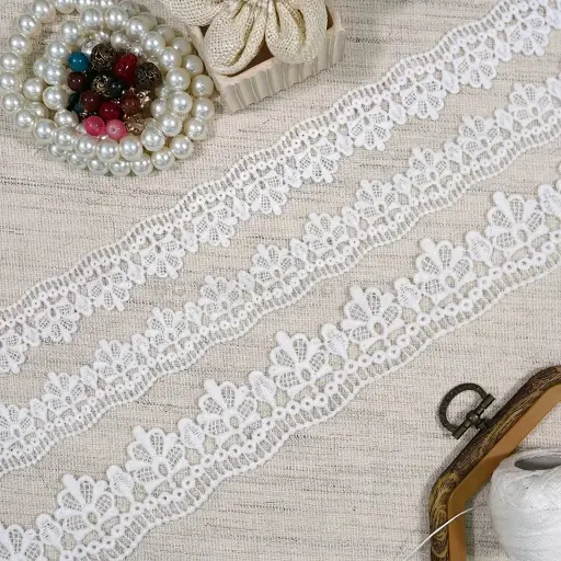 One Side Border Shuttle Lace