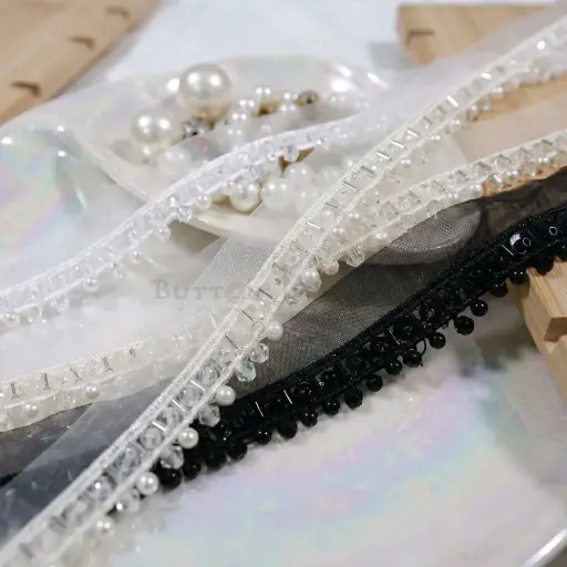 Embroidery Thread, Glass Beads, Pearl, Organza, Edge Lace