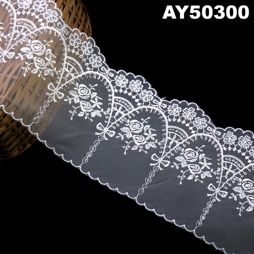 Sequence Net Embroidered Lace