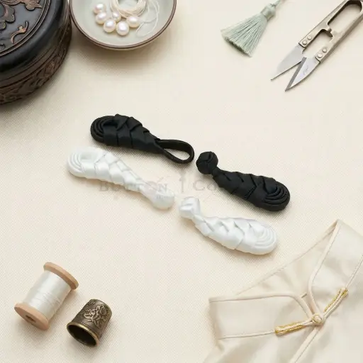 Symbolic Shape Chinese Traditional Satin Knot Button