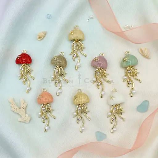 Pearl Rhinestone Jellyfish Hanging