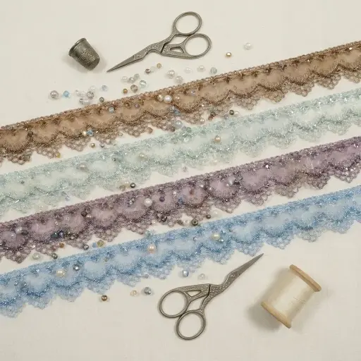 Embroidery Thread, Sequence, Organza Lace 