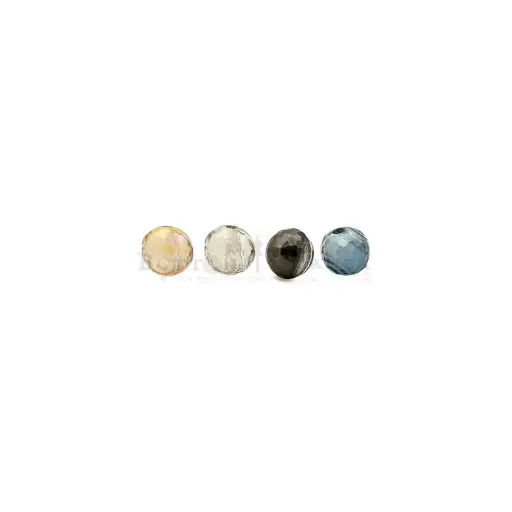 Faceted Crystal Glass Loose Spacer Button