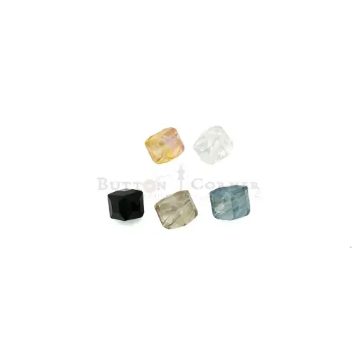 Irregular Geometric Faceted Design Crystal Button