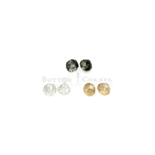Irregularly Shaped Faceted Crystal Button