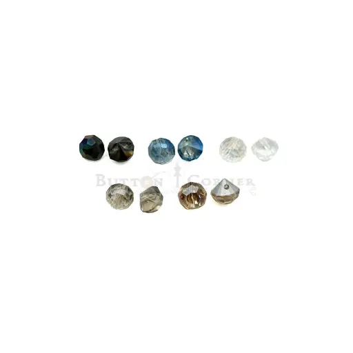 Rondelle Shaped Crystal Button 