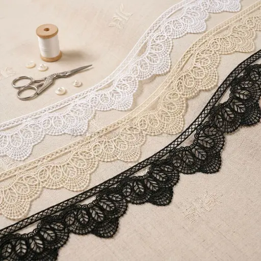 One Side Border Shuttle Lace
