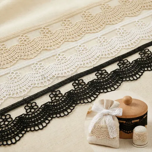 One Side Border Shuttle Lace