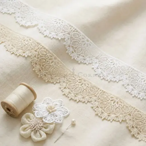 One Side Border Shuttle Lace