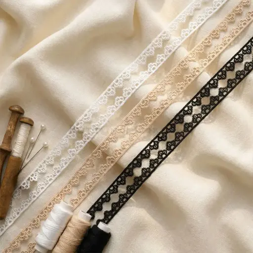 One Side Border Shuttle Lace