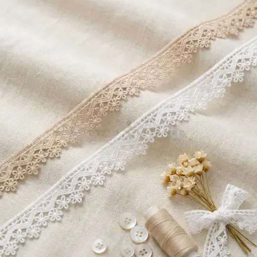 One Side Border Shuttle Lace