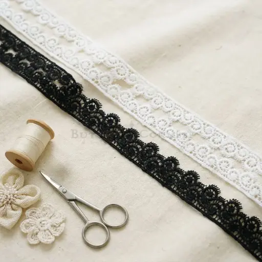 One Side Border Shuttle Lace