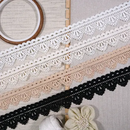 One Side Border Shuttle Lace