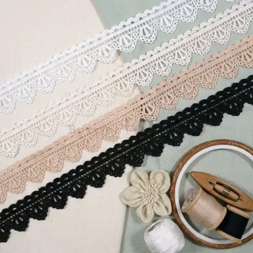 One Side Border Shuttle Lace