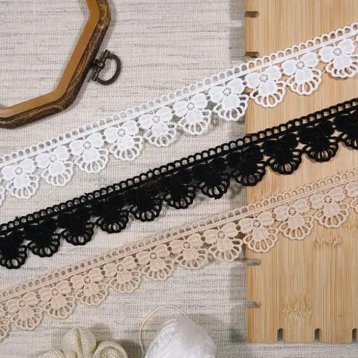 One Side Border Shuttle Lace