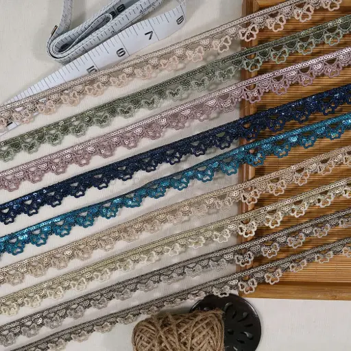 Embroidery Thread Metallic Yarn Sequence Lace