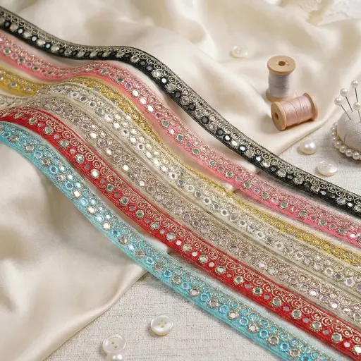 Embroidery Thread Foil Paper Net Lace