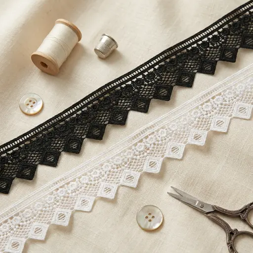 One Side Border Shuttle Lace