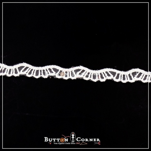 [AF5130-WHITE] One Side Border Shuttle Lace