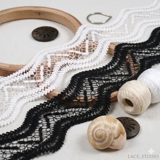 Double-Side Border Shuttle Lace
