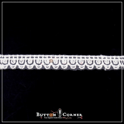 [AF5115-WHITE] One Side Border Shuttle Lace