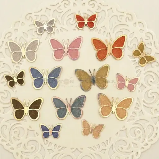 Lase Cut UV Design Lovely Organza Butterfly