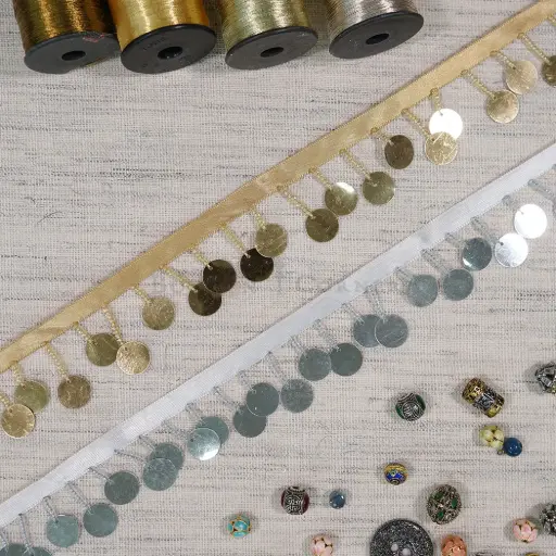 Glass Beads Sequence Hanging Lace