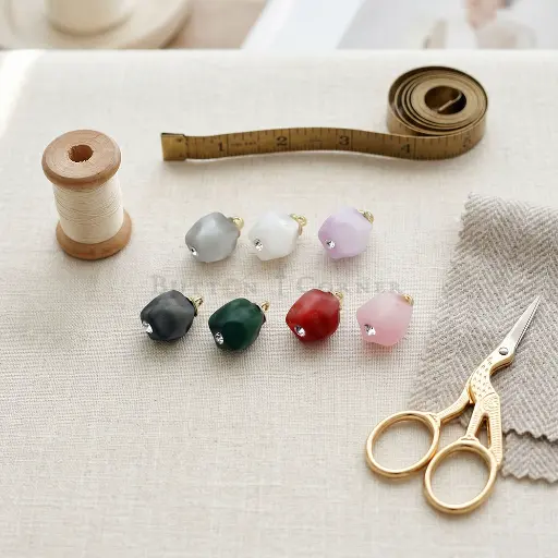 Irregular Shape Gemstone Hanging Button