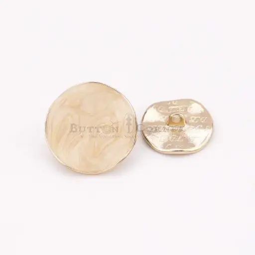 Waving Border Resin Big-Size Metal Button