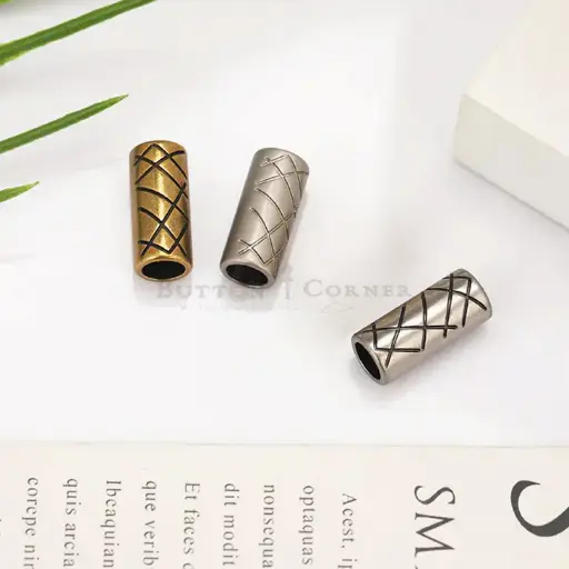 Engraved Criss Cross Pattern, Cylinder Design End Cap